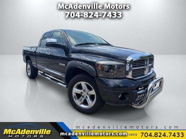 Black 2008 Dodge RAM 1500 Pickup Truck Four-Wheel Drive Automatic