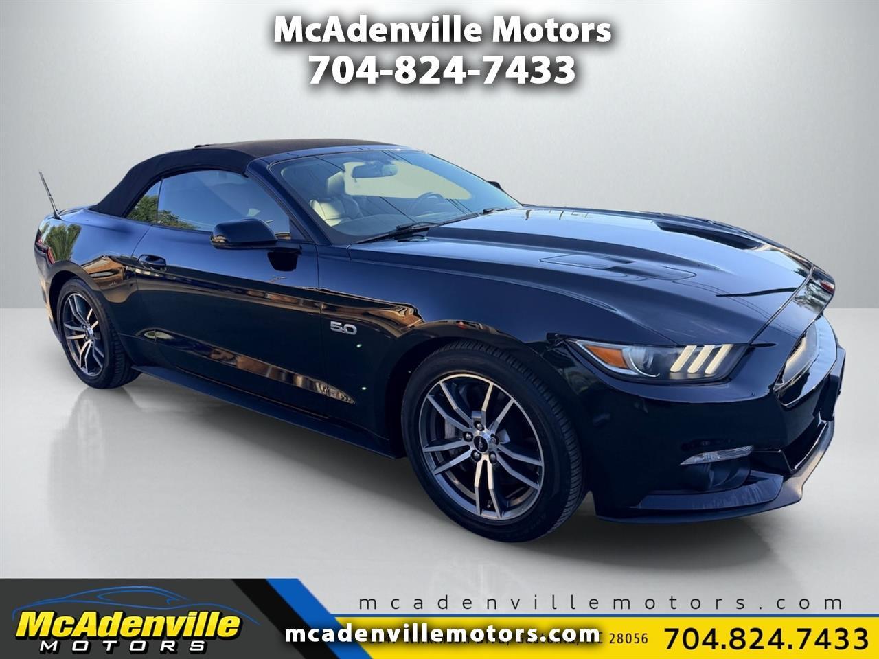 Black 2016 Ford Mustang Convertible Rear-Wheel Drive 6-Speed Automatic