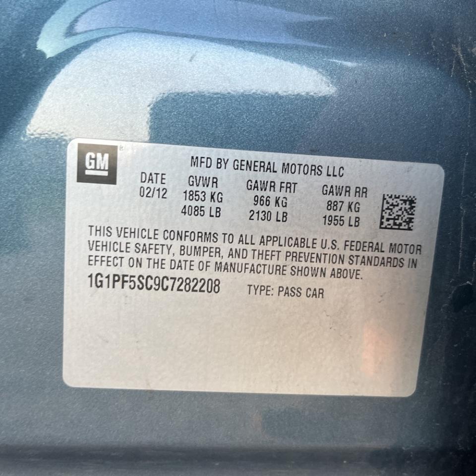 Chevrolet Cruze 4dr Sdn LT w/1LT 2012