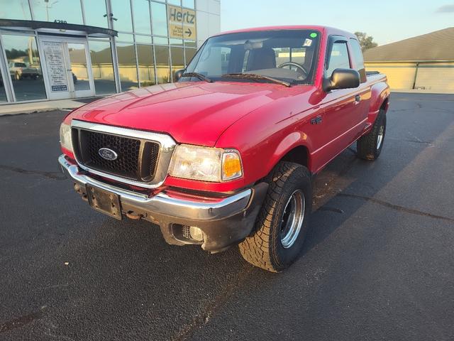 Red 2004 Ford Ranger Pickup Truck Four-Wheel Drive Automatic
