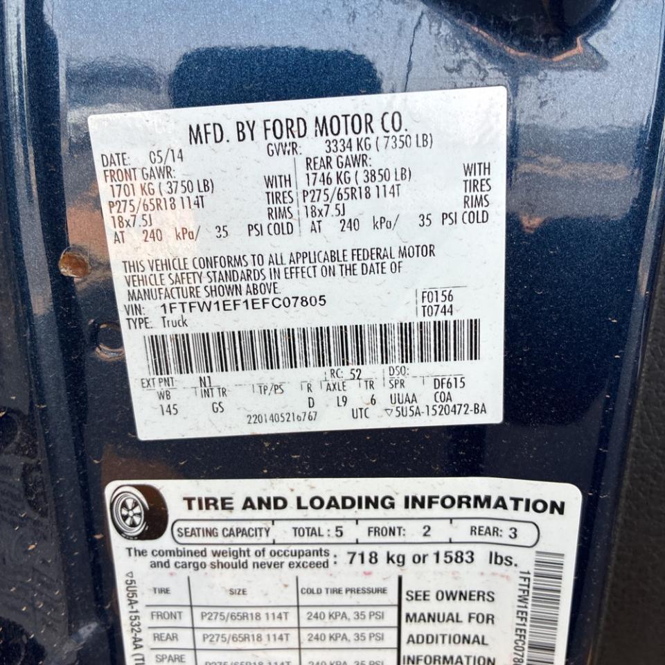Ford F-150 4WD SuperCrew 145" XL 2014