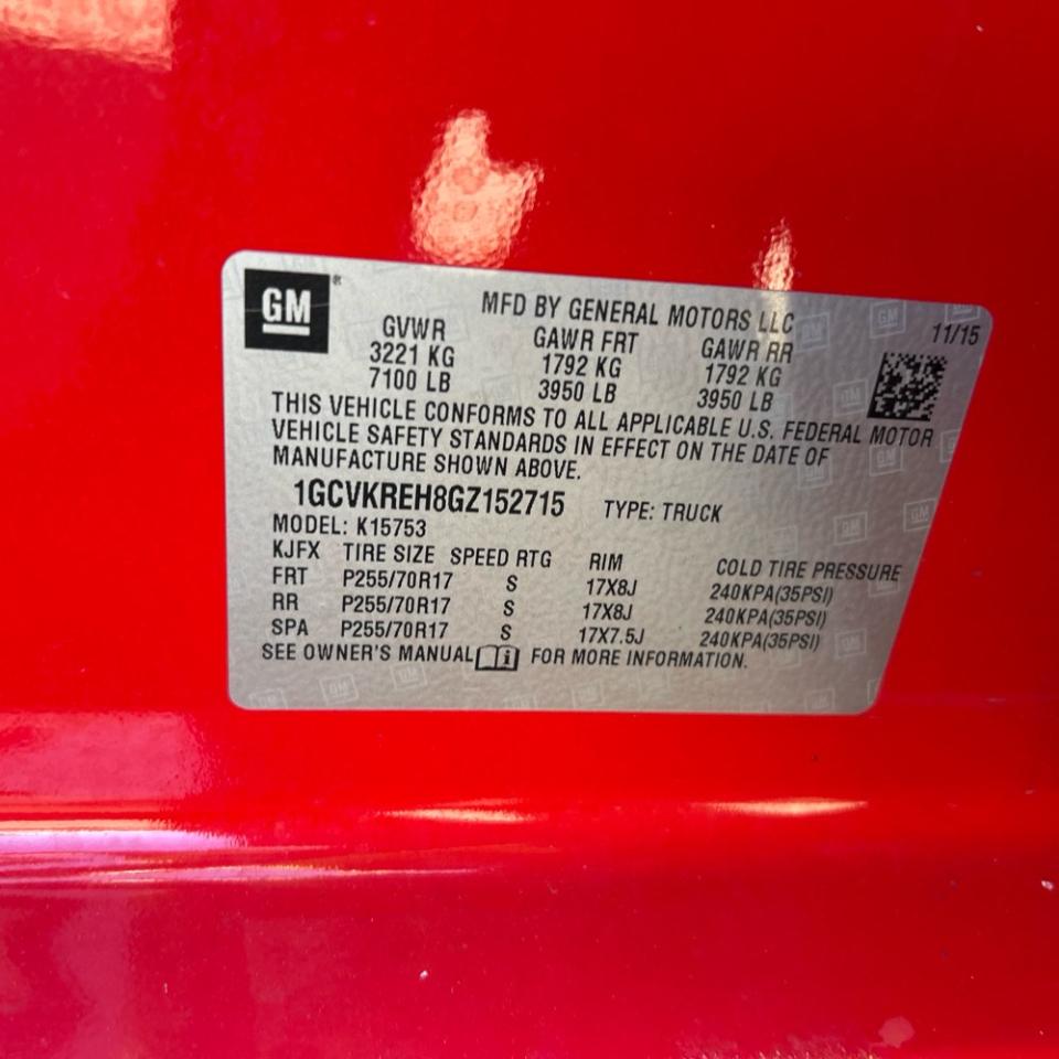 Chevrolet Silverado 1500 4WD Double Cab 143.5" LT w/1LT 2016