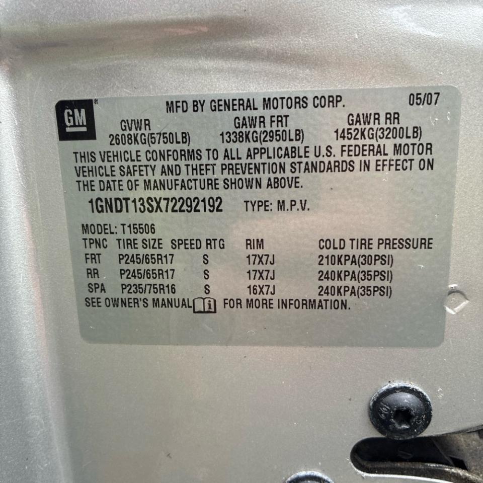 Chevrolet TrailBlazer 4WD 4dr LS 2007