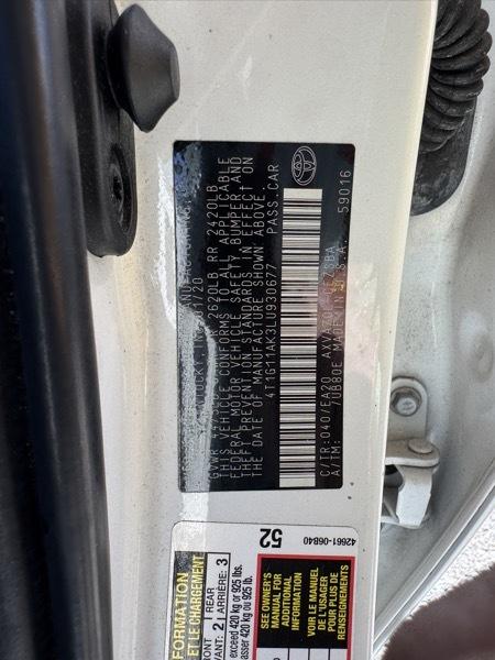 Toyota CAMRY/SE/L  2020
