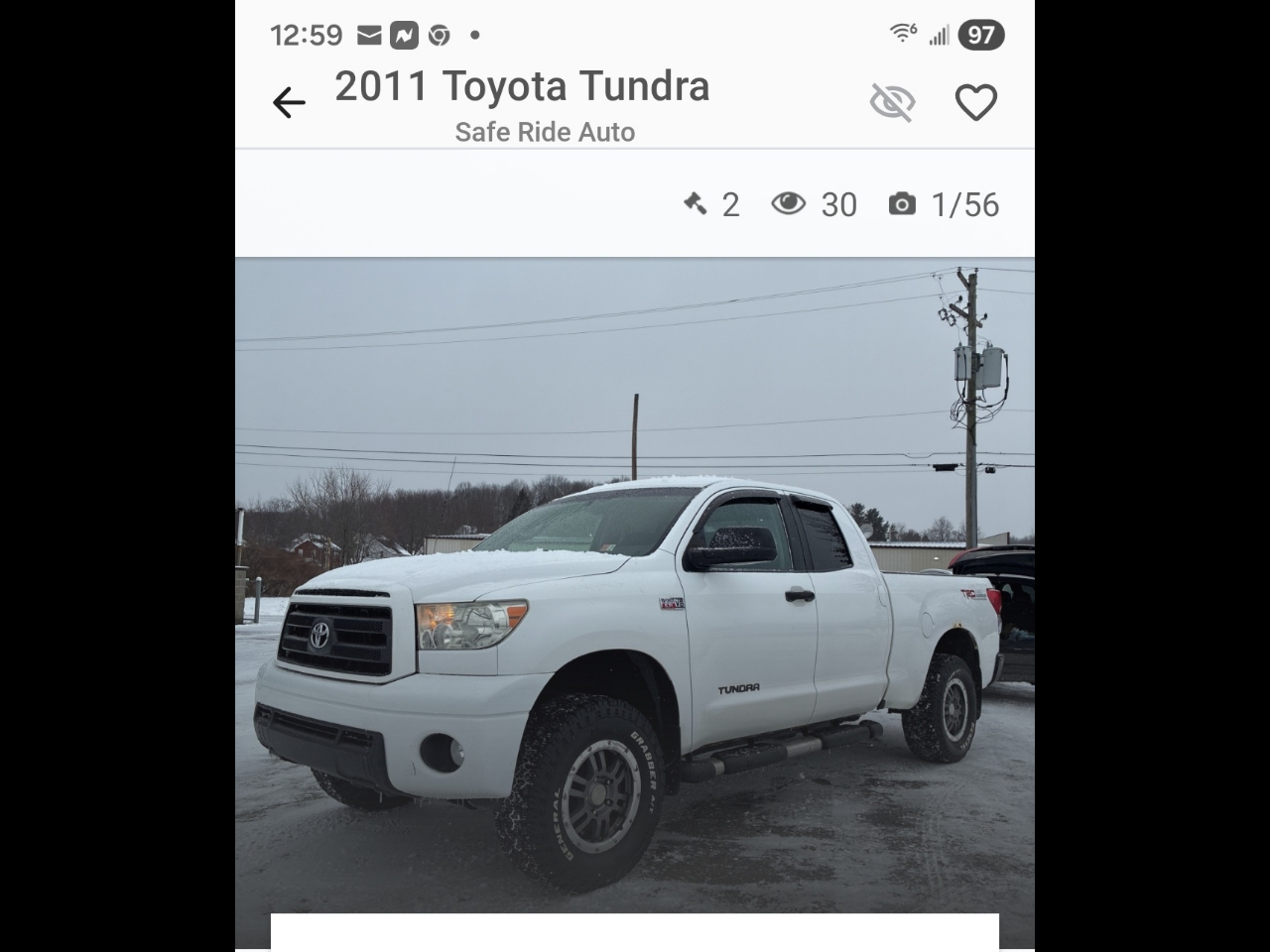 2011 Toyota Tundra Tundra-Grade 5.7L Double Cab 4WD