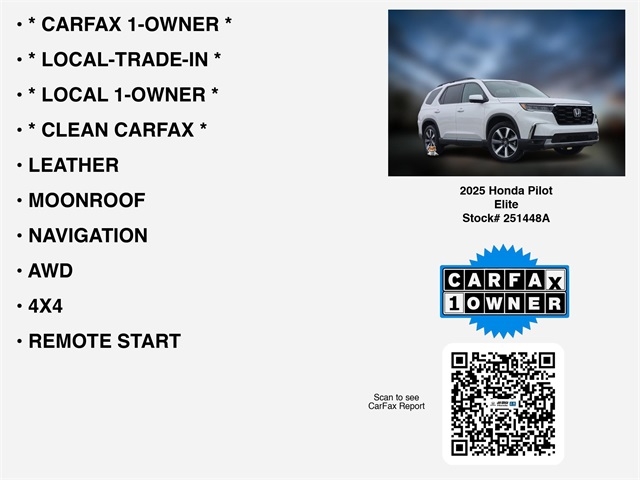 Honda Pilot Elite AWD 2025