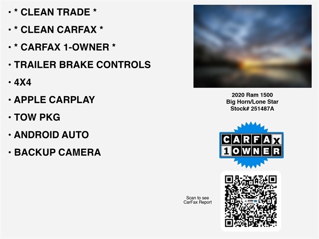 RAM 1500 Big Horn Crew Cab SWB 4WD 2020