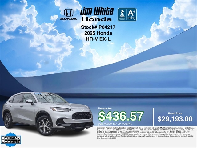 Honda HR-V EX-L AWD 2025