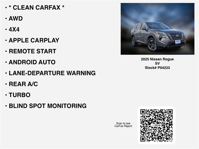 Nissan Rogue SV AWD 2025