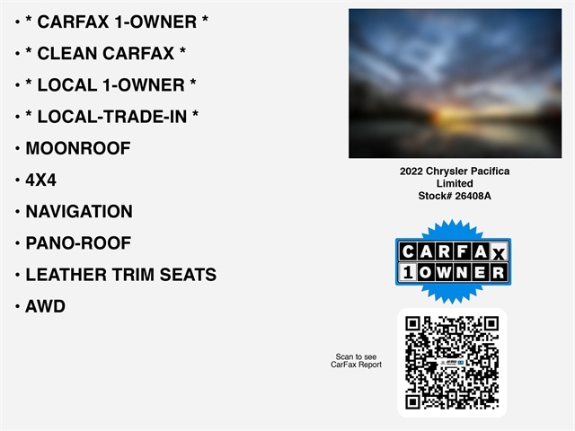 Chrysler Pacifica Limited AWD 2022