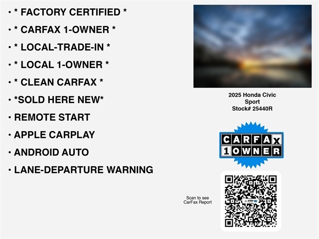 Honda Civic Sport Hatchback CVT 2025