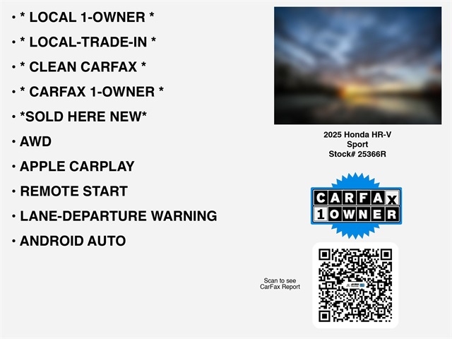 Honda HR-V Sport AWD 2025