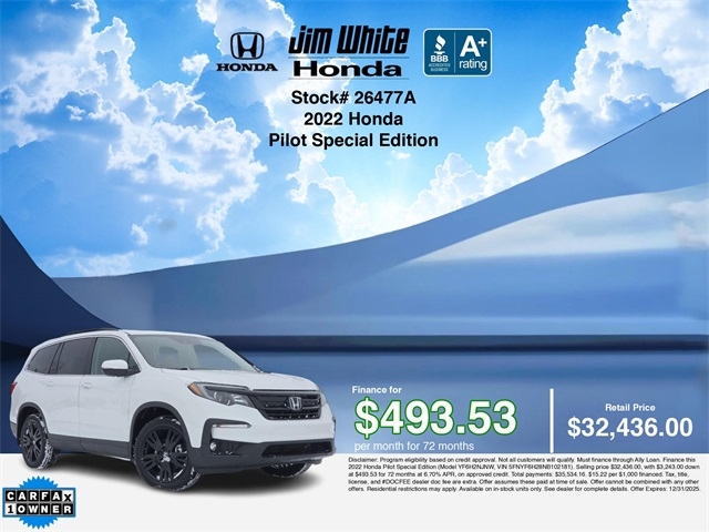 Honda Pilot SE 4WD 2022