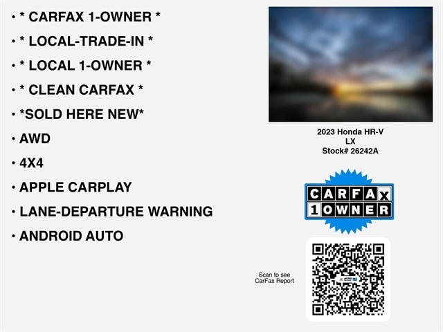 Honda HR-V LX AWD 2023