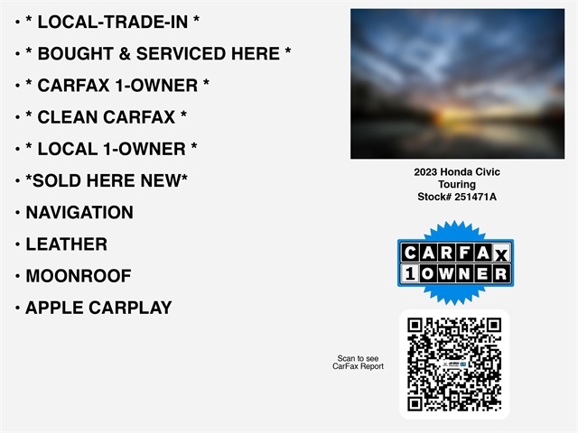 Honda Civic Touring Sedan CVT 2023