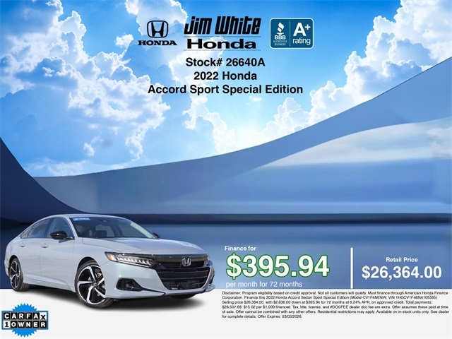 Honda Accord Sport Special Edition 2022