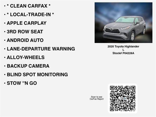 Toyota Highlander L 2020