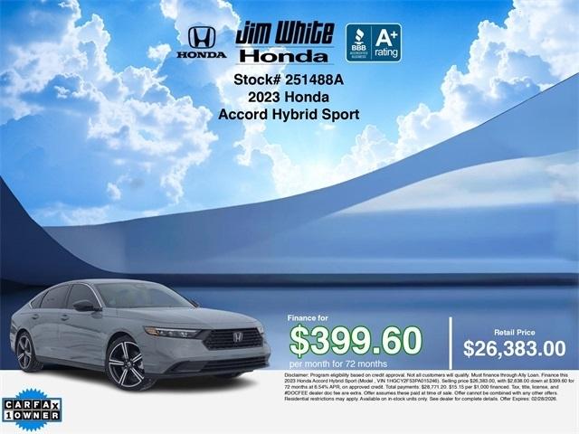 Honda Accord Sport Hybrid 2023