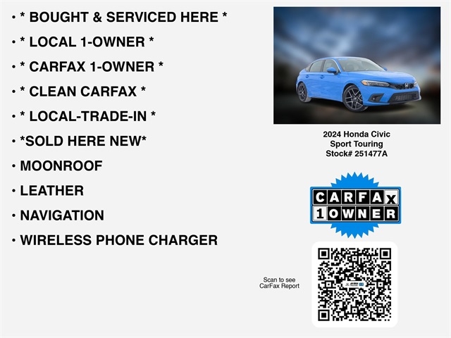 Honda Civic Sport Touring Hatchback 6M 2024