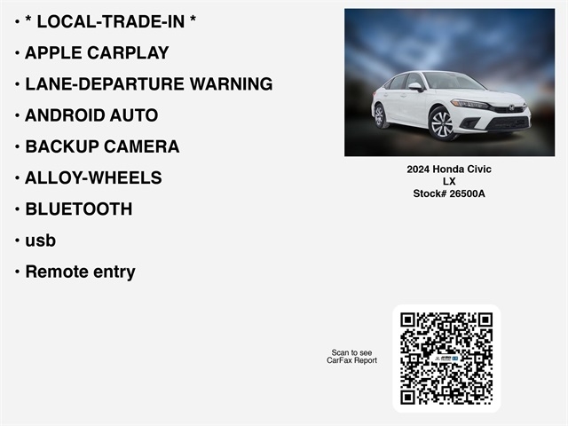 Honda Civic LX Sedan CVT 2024