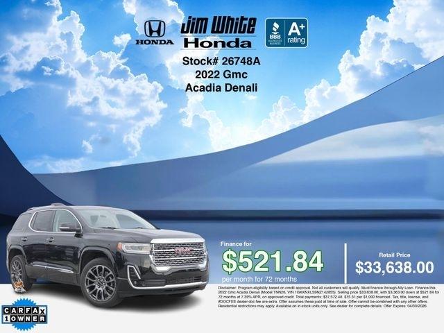 GMC Acadia Denali AWD 2022