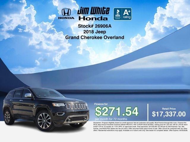 Jeep Grand Cherokee Overland 4WD 2018