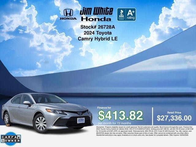 Toyota Camry Hybrid LE 2024