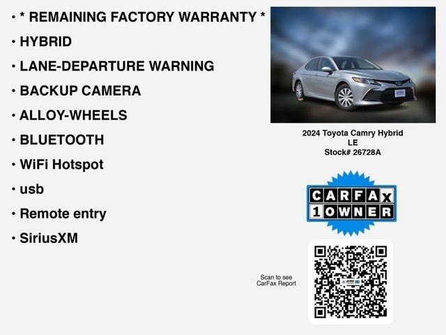 Toyota Camry Hybrid LE 2024