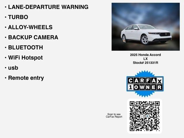 Honda Accord LX 2025