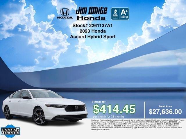 Honda Accord Sport Hybrid 2023