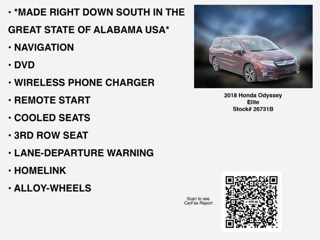 Honda Odyssey Elite 2018