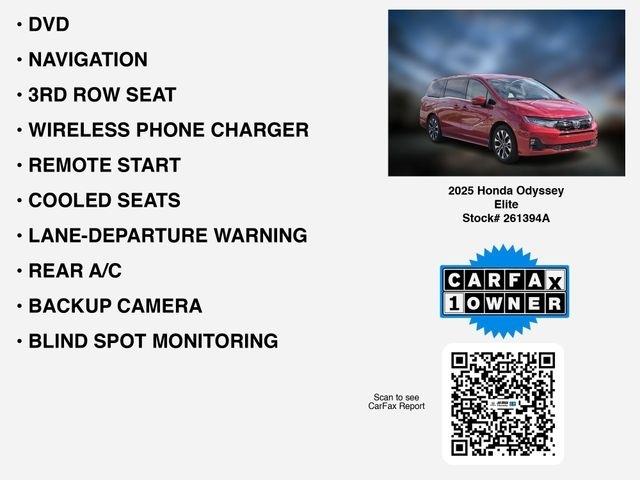 Honda Odyssey Elite 2025