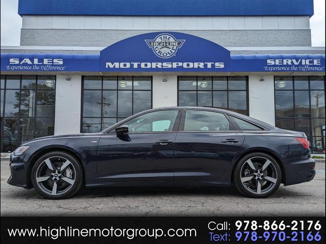 Blue 2021 Audi A6 quattro Premium 55 TFSI AWD Sedan All-Wheel Drive Automatic