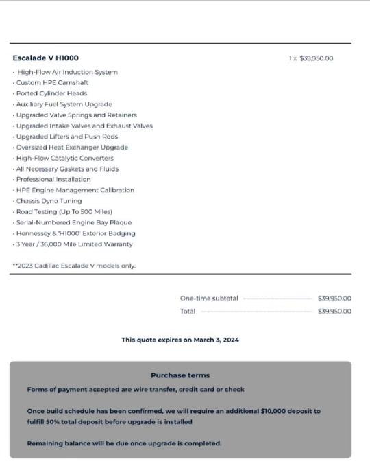 Cadillac Escalade  2023