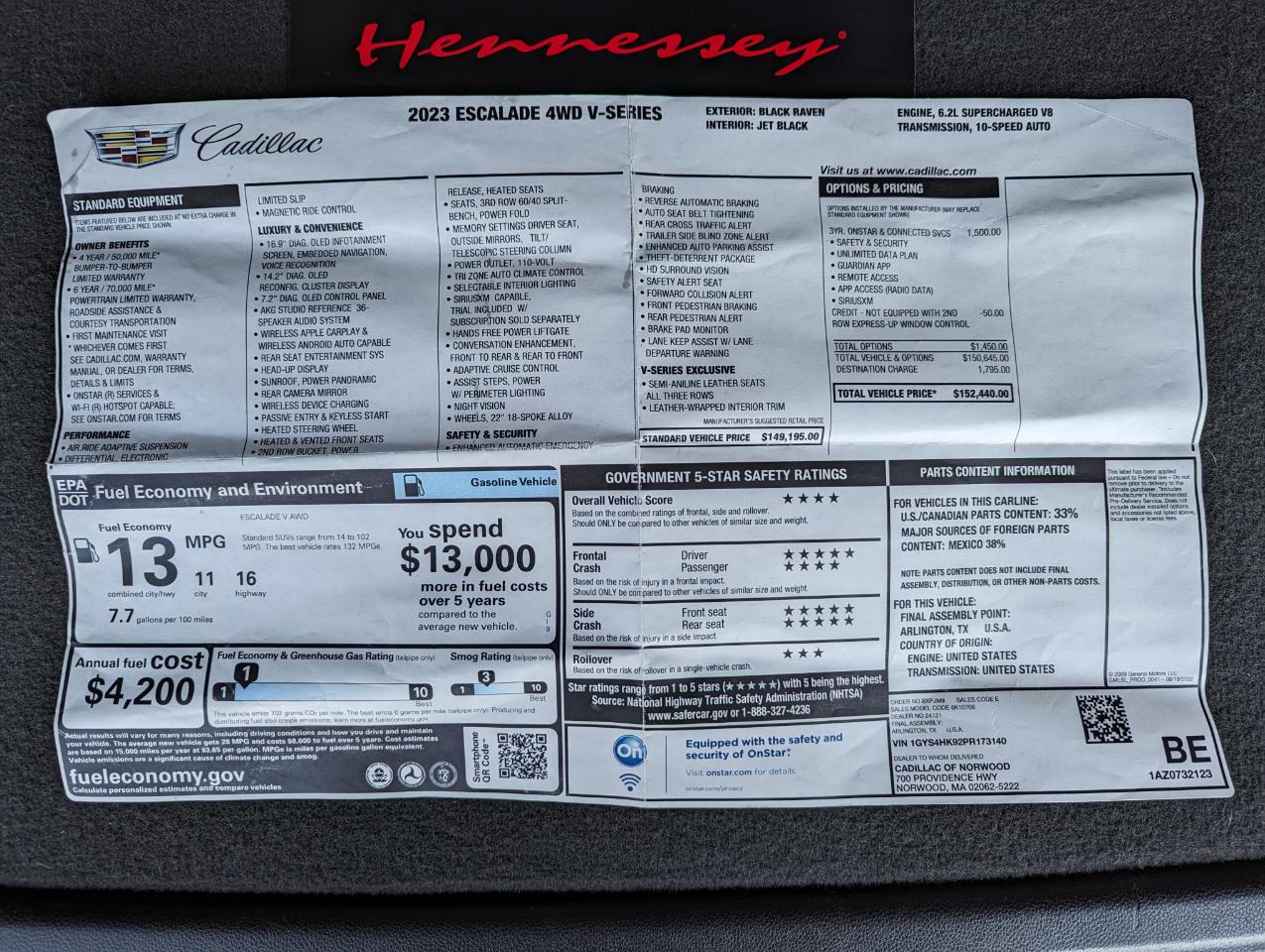 Cadillac Escalade  2023