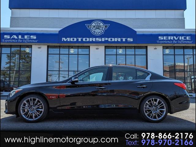 Blue 2016 INFINITI Q50 Red Sport 400 AWD Sedan All-Wheel Drive Automatic