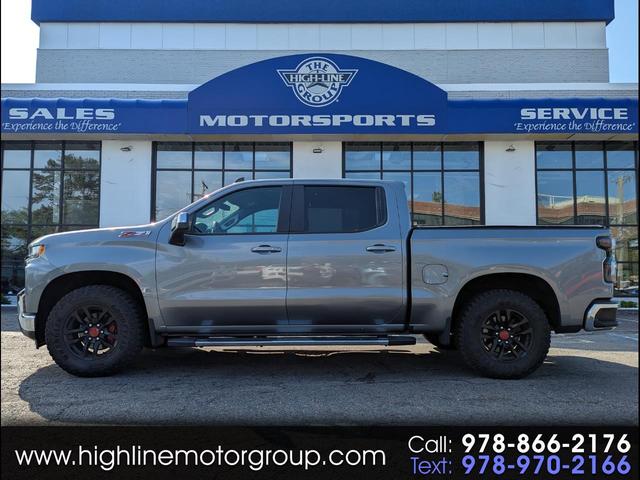 Silver 2020 Chevrolet Silverado 1500 LT Crew Cab 4WD Pickup Truck Four-Wheel Drive Automatic