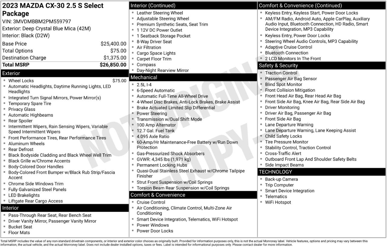 Mazda CX-30 2.5 S Select Package AWD 2023