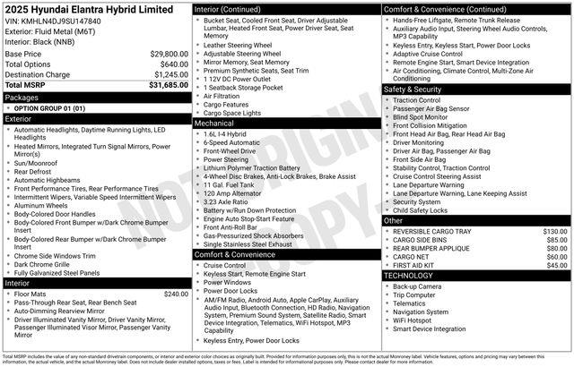Hyundai Elantra Hybrid  2025