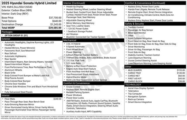 Hyundai Sonata Hybrid  2025