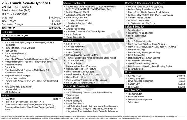 Hyundai Sonata Hybrid  2025