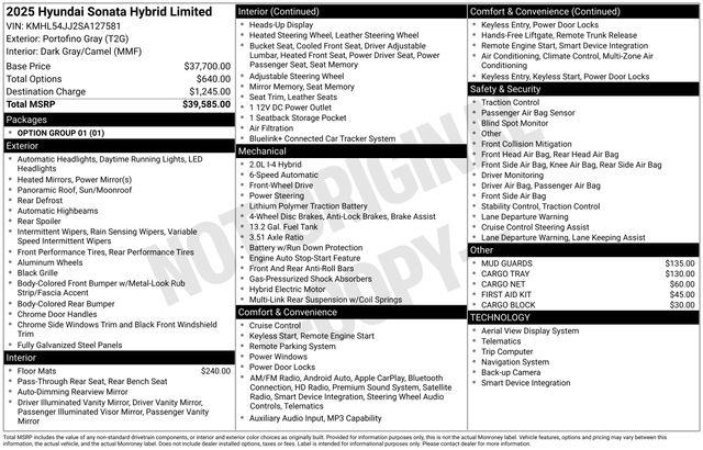 Hyundai Sonata Hybrid  2025