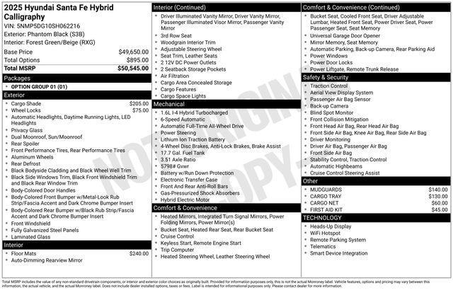 Hyundai Santa Fe Hybrid  2025 Hyundai Santa Fe Hybrid  2025