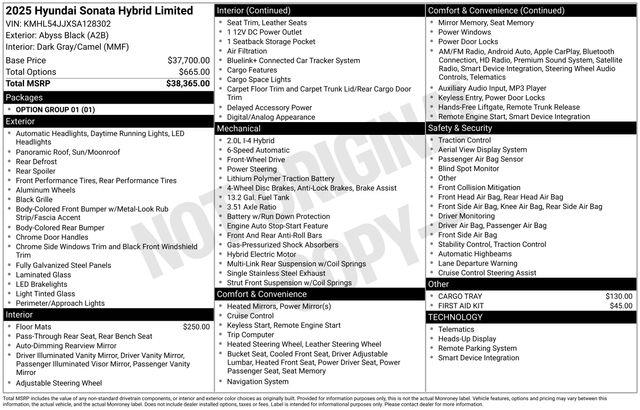 Hyundai Sonata Hybrid  2025 Hyundai Sonata Hybrid  2025