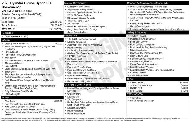 Hyundai Tucson  2025 Hyundai Tucson  2025