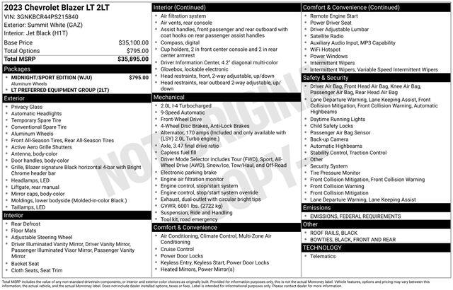 Chevrolet Blazer  2023 Chevrolet Blazer  2023