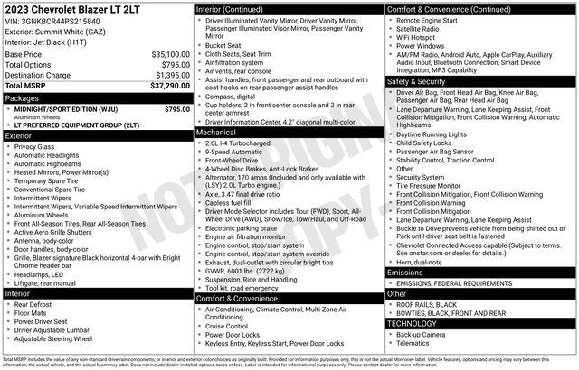 Chevrolet Blazer  2023