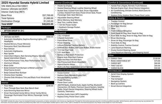 Hyundai Sonata Hybrid  2025