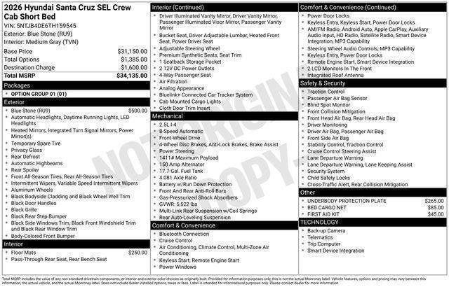 Hyundai Santa Cruz  2026