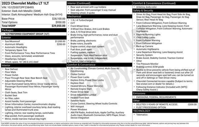 Chevrolet Malibu  2023